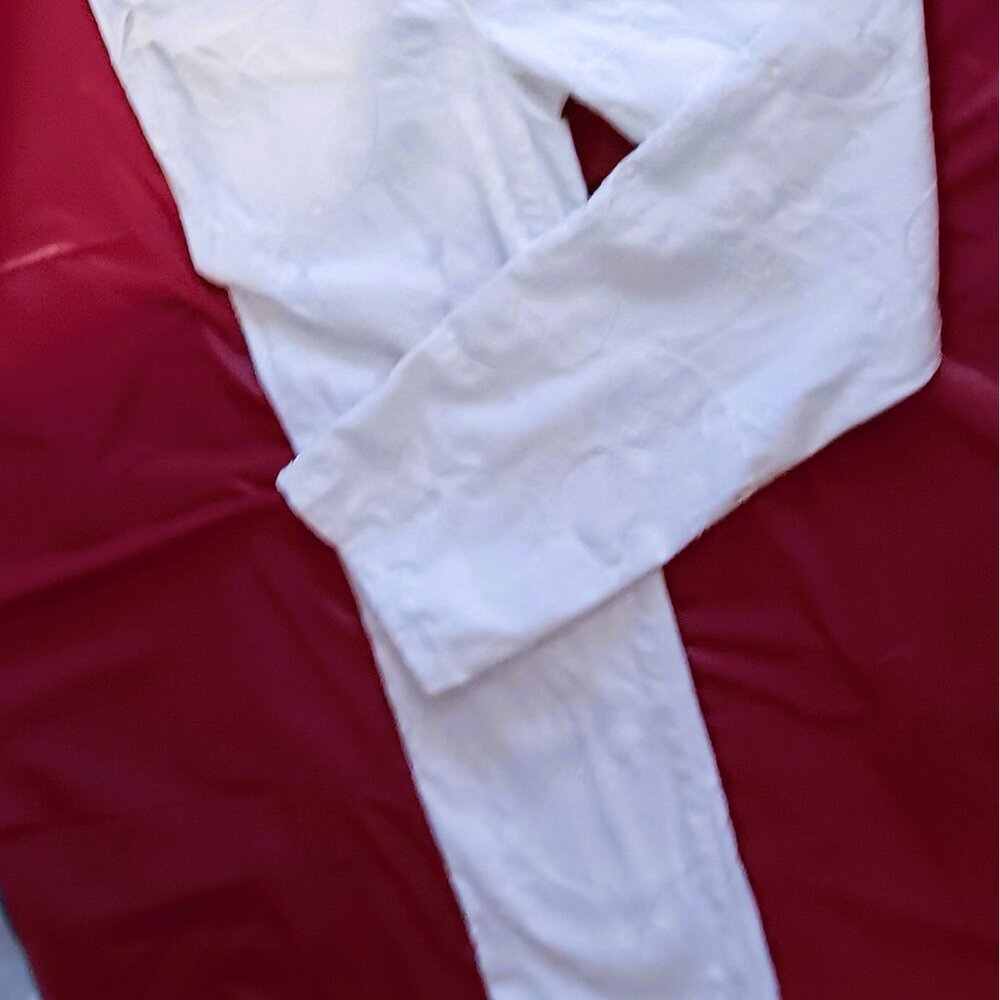 WHITE EMBROIDERED J. CREW TOP, S & WHITE EMBROIDERED RALPH LAUREN JEANS, 8 - Picture 3 of 6